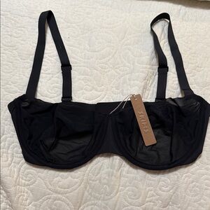 NWT Skims Black Sheer Underwire Bra